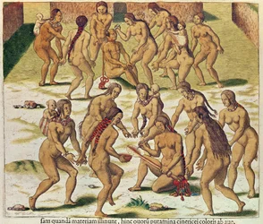 Americae Tertia Pars, wie ich in die Hände des Feindes fiel (Seite 346), 1562